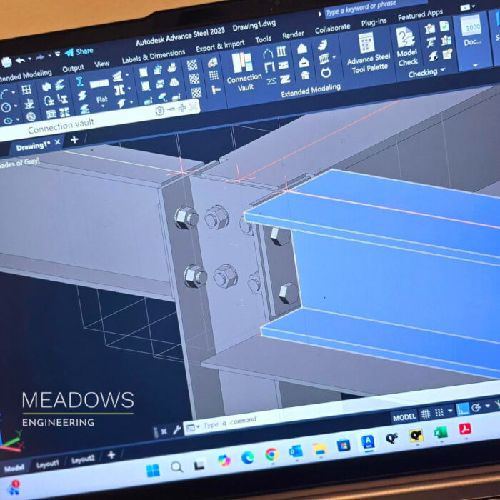 meadows engineering using CAD for their steel design services liverpool